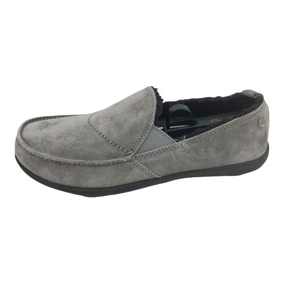 Spenco Siesta Cozy Slip On  Suede Moccasins  Gray Loafer Women's 6 or 8.5 - Picture 1 of 7